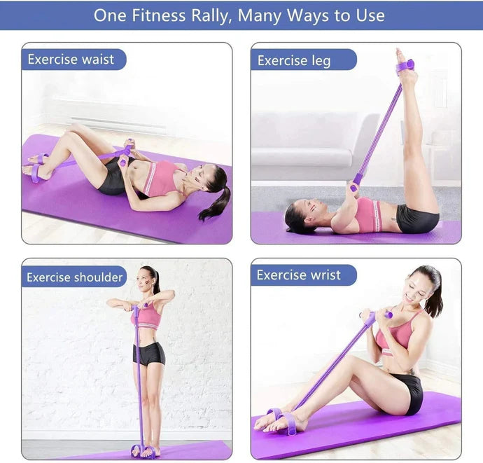 Tummy Trimmer – Foot Pedal Elastic Resistance Band (Random Color)